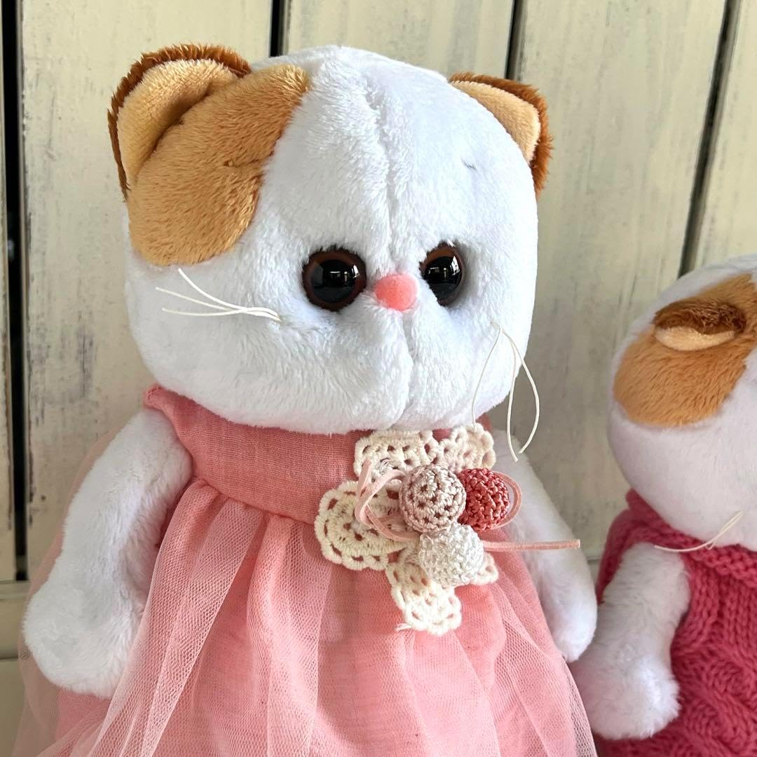 猫のぬいぐるみ　BUDIBASA  リリ24cm とリリベイビー　箱付き　お洒落 猫のぬいぐるみ BUDIBASA リリ24cm とリリベイビー 箱付き